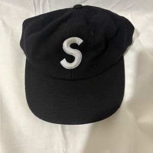 Supreme s logo strap back hat wool one size
